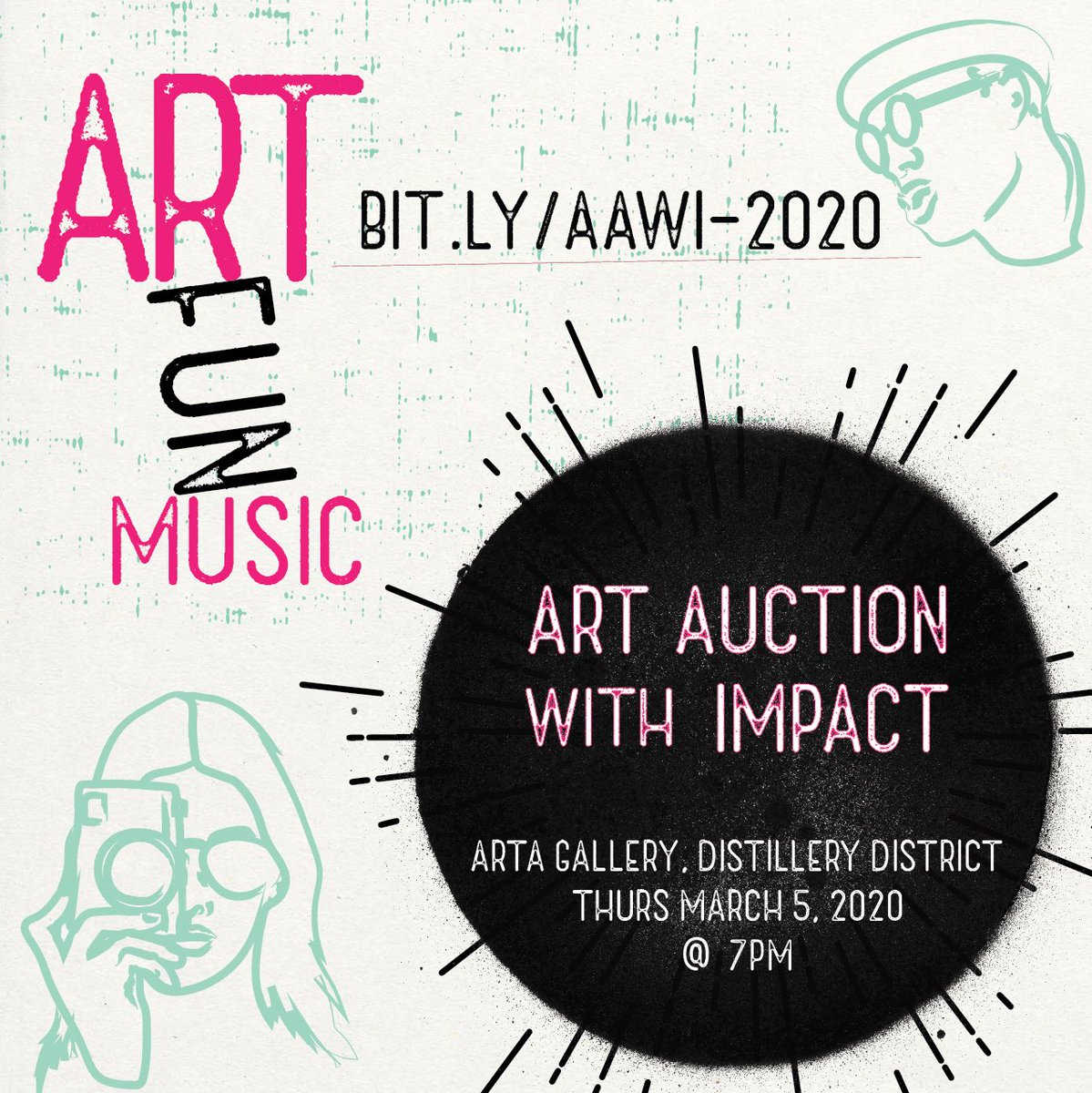 Tonight’s the night! Join us at <a href="/ArtaGallery/">Arta Gallery</a> in the #DistilleryDistrict for an evening of art, community and fun in support of creative #mentalhealth programs. 

Save $5 on tix with ‘torontoart’ code or purchase at door! bit.ly/AAWI-2020