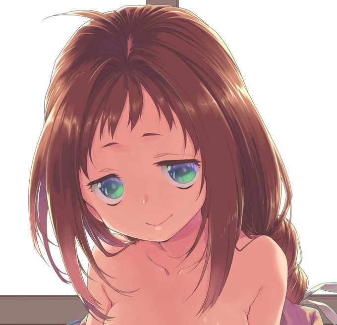 後乗せでメガネをつけるため、今のうちに裸眼のアップをぺたり。 