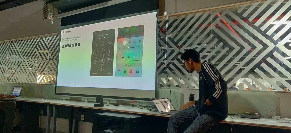 design_at_cb's tweet photo. Here's Vaishnav, our youngest designer, talking about the art of rhetoric in #UX during a #WafflesWednesday session. It was fascinating to see how Aristotle's theories compare to the modern day UX of digital apps. Turns out Aristotle did some #designthinking too! #tbt #cbdesign https://t.co/xNbFSFQAyn