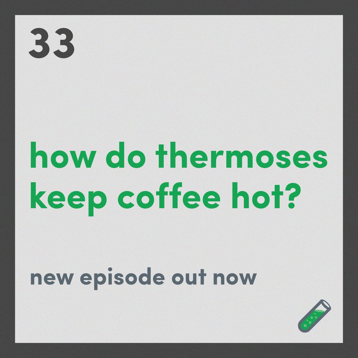 ChemForYourLife's tweet photo. Many of us have a thermos for our coffee, tea, water, or what-have-you. Today Melissa and Jam try to get to the bottom of how those work.
https://t.co/Yvt3Qc8Hba

#chemistry #scicomm #science #podcast #podcaster #podernfamily #recommendations #podcastcollective #womeninstem https://t.co/adINbHZP4y