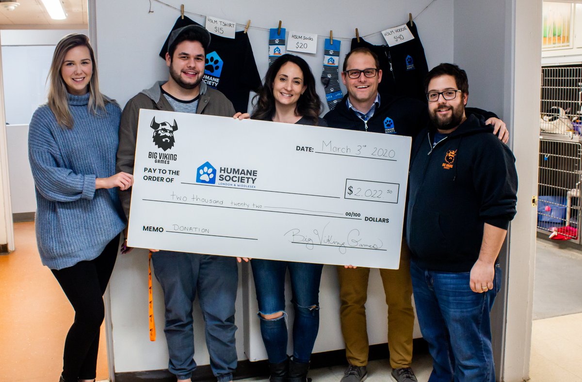 <a href="/BigVikingGames/">Big Viking Games</a> donated $2,022 raised through an event held at their offices. They are enthusiastic supporters of HSLM and we are looking forward to developing a great relationship with their company and their staff.