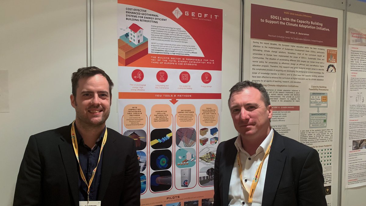 EuGeofit's tweet photo. If you are at #WSED2020 come learn more about @EuGeofit! @AITtomorrow2day is at the poster presentation ready to explain the benefits of our cost-effective, easy-to-install #Geothermal retroffiting solutions!
#H2020energy
#energyefficiency https://t.co/ui3uCqBm1x