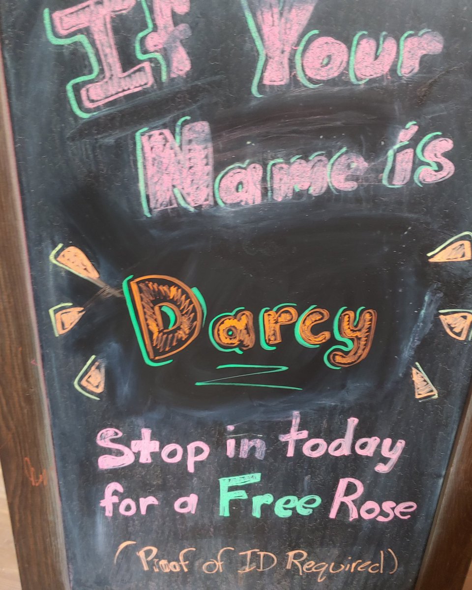 forgetmenotVT's tweet photo. Know a #Darcy? We'll then tell them that they're the #NameoftheDay! All they need to do is stop by with an ID and that #FREE ROSE is all theirs! https://t.co/1OlawzRvEZ