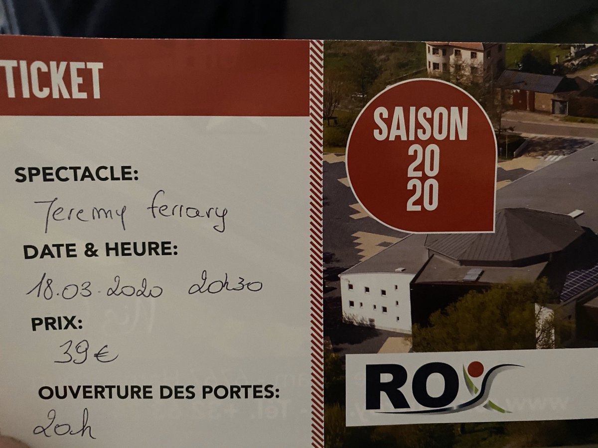 AudreyOnceAgain's tweet photo. Je suis allée me perdre en Belgique pour récupérer une place (j’en ai enfin trouvé une pour Rouvroy!!!🥳) pour revoir @JeremyFerrari ...enfin presque lui. « Y » #peccable J-13 https://t.co/Gf8GUJRaXp