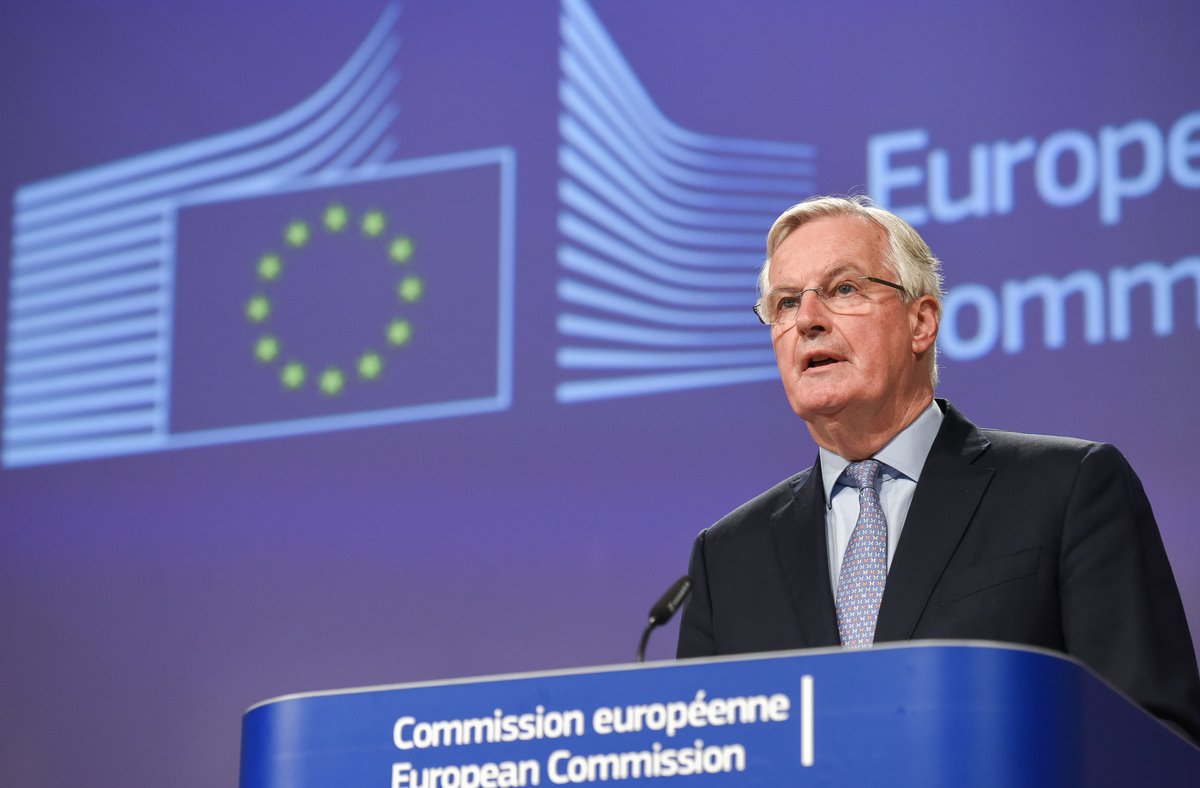 EUdelegationUK's tweet photo. An agreement with the #UK will be difficult, but possible. A lot more work needs to be done. Next round of 🇪🇺🇬🇧negotiations will be in London on 18 March. 
@MichelBarnier's closing remarks following the 1st round:
https://t.co/9mv0uebnPe https://t.co/TfngcICRGA