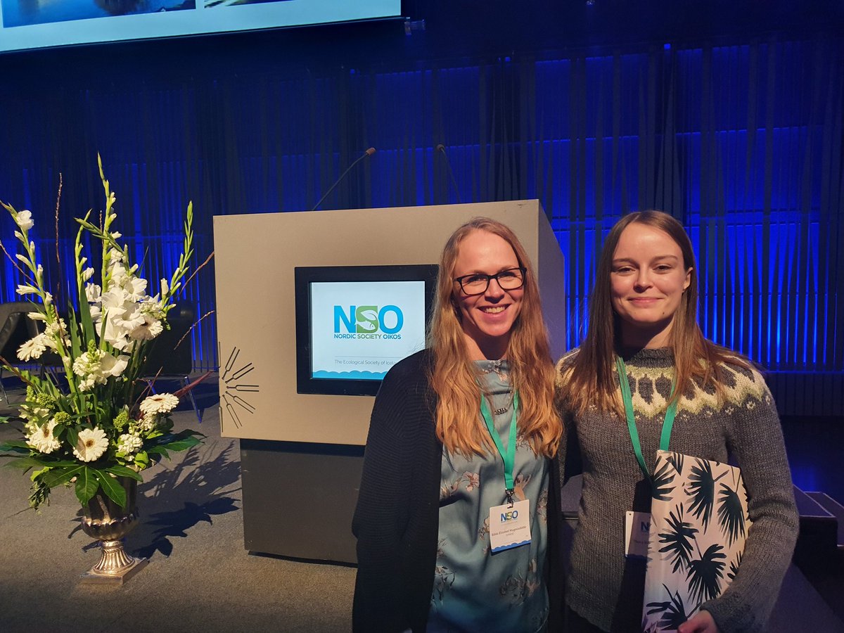 Yesterday one of our MSc student Þóra Bergsveinsdóttir presented her poster on the seasonal isotope niches of humpback whales which see received a prize for as the best student poster at the  #Oikos2020 conference. Nice work Þóra