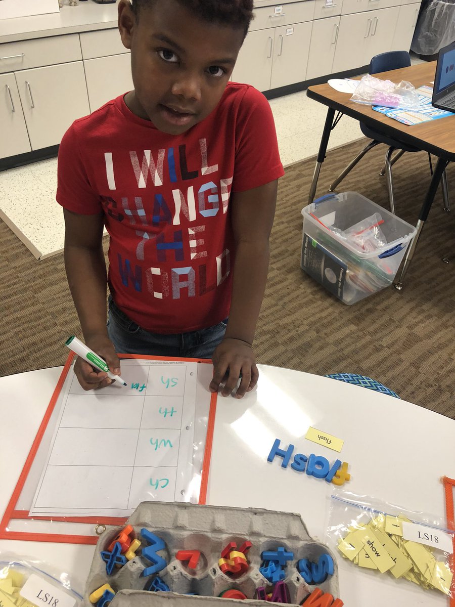 Students are reading, building and writing beginning digraphs!@LeaphartElem