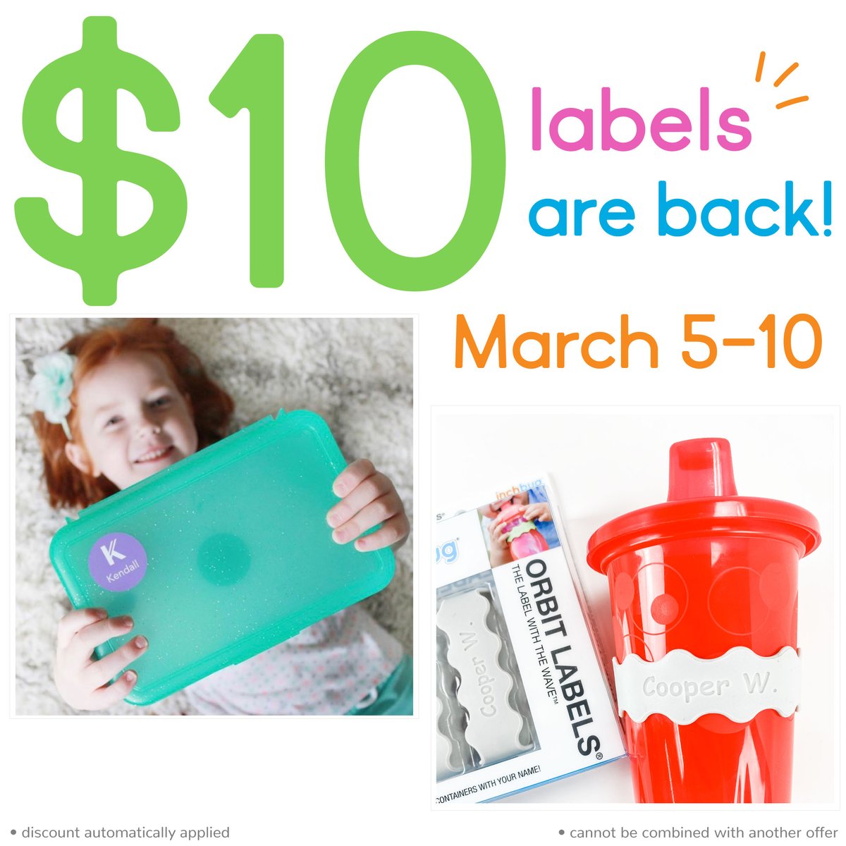 👋👋$10 labels are B A C K✨🎉🧡 Don’t miss out on $10 Orbit Labels, TagPals, Monograms, etc.😀

#Hurry! These prices are only available for a limited time (sale ends 3/10/2020.) inchbug.com
