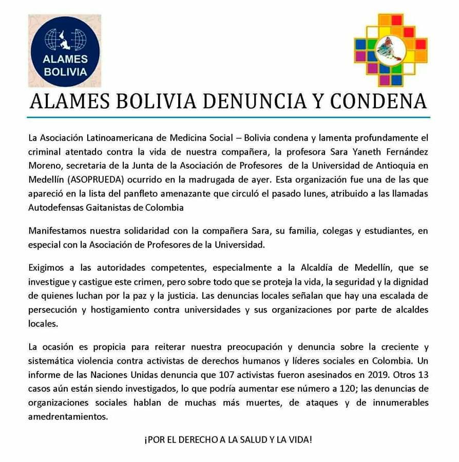 AlamesB's tweet photo. Apoyo incondicional y absoluto a la compañera Sara https://t.co/GhkhMIIwhn