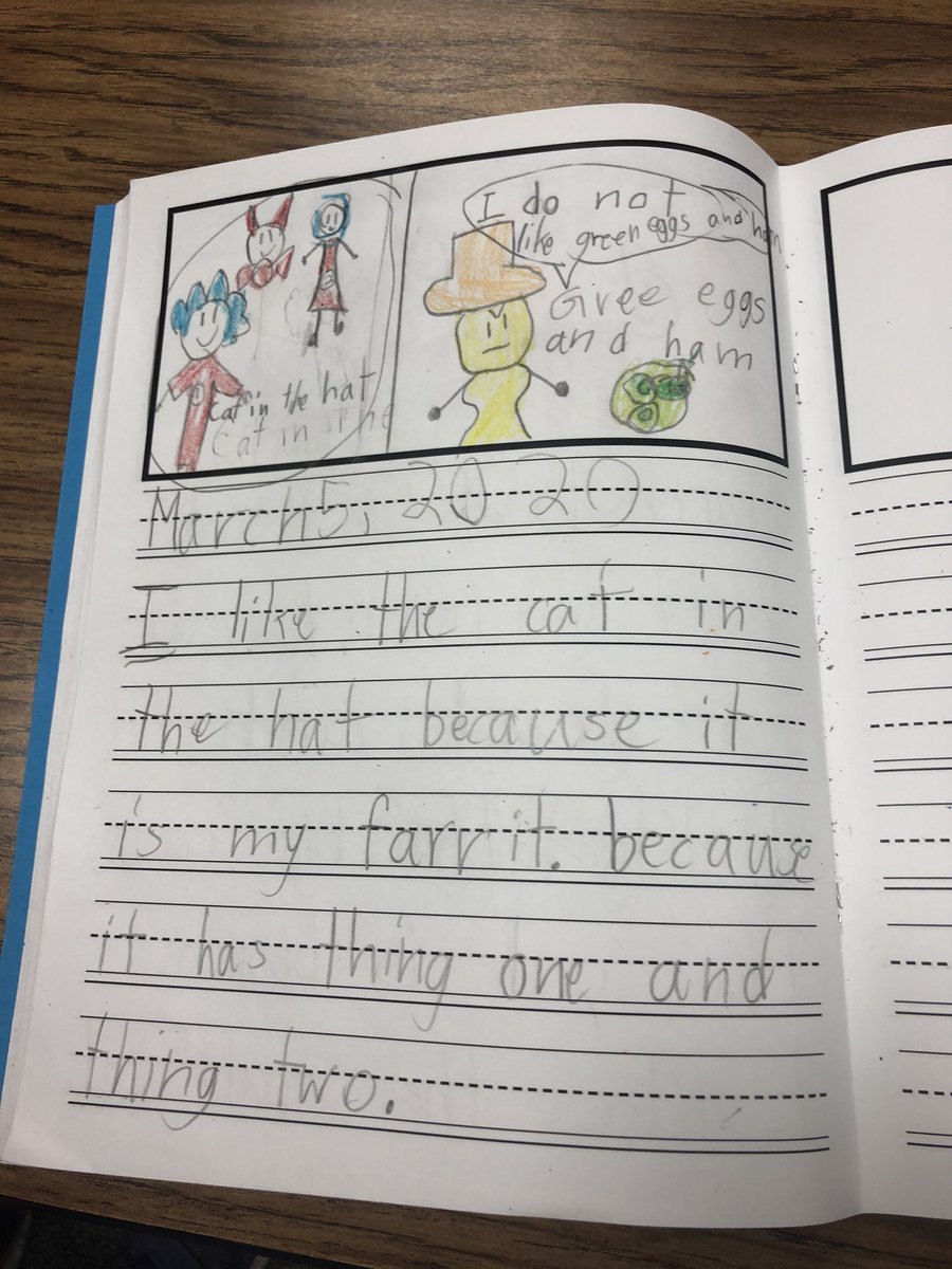 SweMunoz's tweet photo. Dr Seuss is our author for the week! Which do you like more? @SWE_Explorers #thisorthat #kindergartenwriters https://t.co/EvWebcfHFR