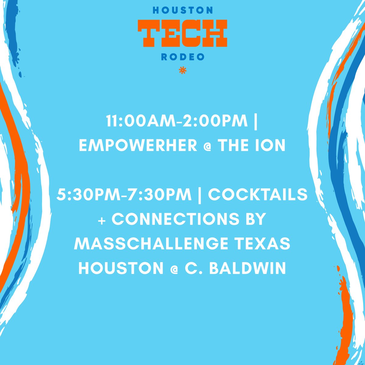 HouEX's tweet photo. 🤠Another packed day at the  Houston Tech Rodeo, let’s go!!🤠

The Houston Tech Rodeo is 💥by KPMG Houston

The Brella app is 💥by Brex 

#htxtechrodeo #kpmghouston #houtech #rodeo #houstonrodeo #womenintech #womeninbusiness #entrepreneur #startup #founders #empowerher https://t.co/XvI8EMXmr6