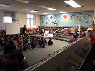 Grade 1 Class putting on a play for our kindergarten students Part 1.