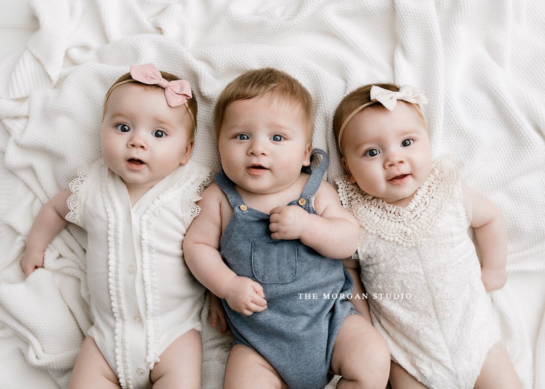 Unbelievable but true...the Kenimer Triplets are six months old already!  These nuggets have changed our lives in the most wonderful way ❤️ Photo credit:  The Morgan Studio #kenimertriplets #spontaneoustriplets  <a href="/JohnKenimer/">John</a>