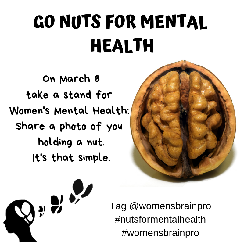 womensbrainpro's tweet photo. Are you ready to join our campaign? Let's go nuts for Women's Brain on Women's day.
Our call to action is simple: take a picture of yourself with a nut, and share it on social media, tagging @womensbrainpro https://t.co/Ntbi87UWCE