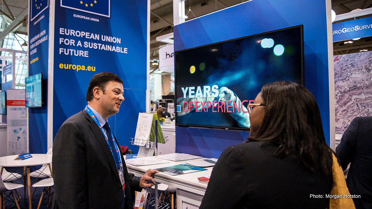 EU_Growth's tweet photo. #EUatPDAC2020 was a huge success! Thank you to all who stopped by our booth and attended our events. It was great to meet all of you and we look forward to #PDAC2021. To learn more about opportunities in the EU, please visit 
https://t.co/9BQC4I57ql https://t.co/rc5kjljlPI