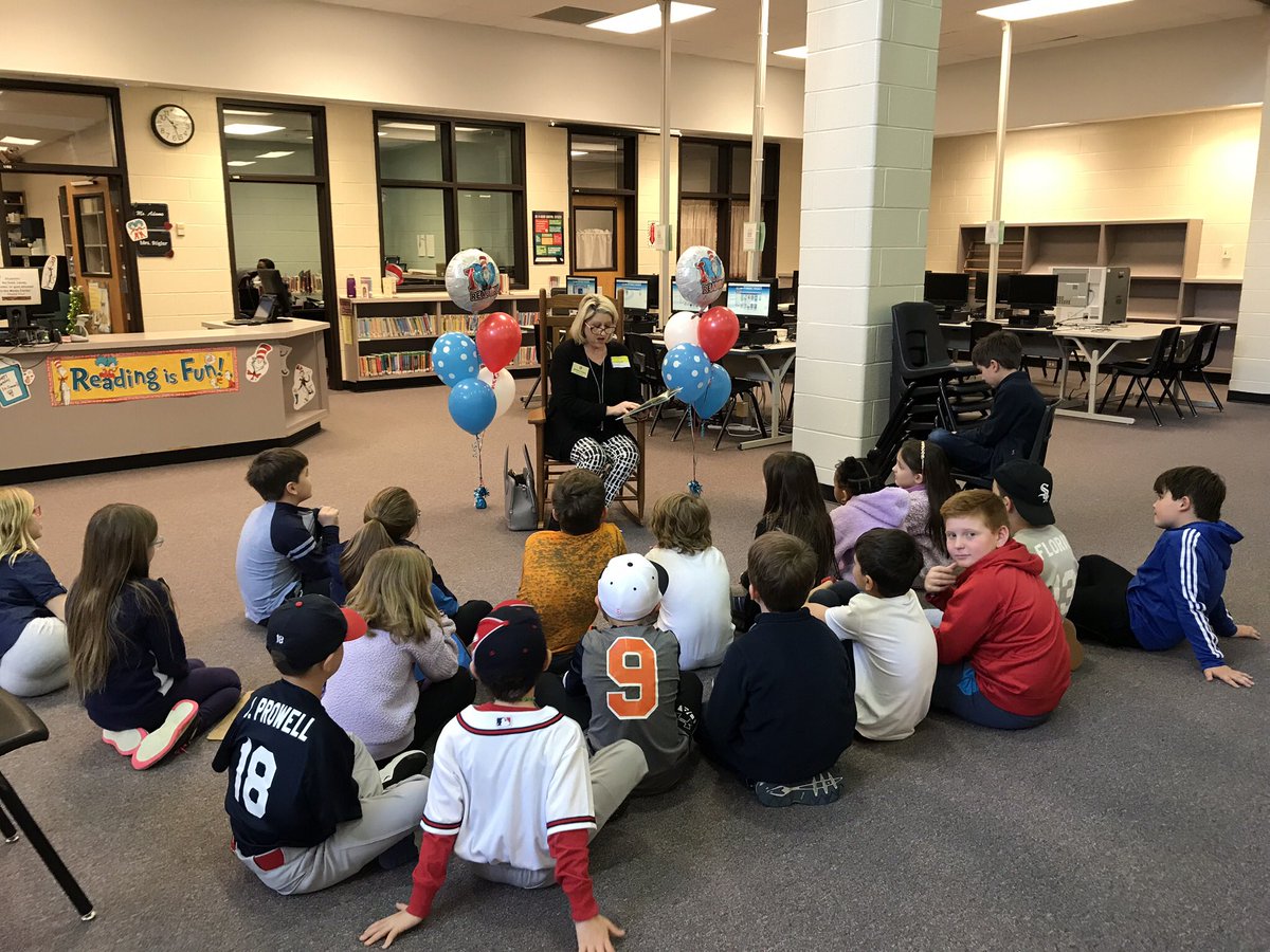 Vaughan2ndGrade's tweet photo. We enjoyed listening to a guest reader during Read Across America week! #SoarOn https://t.co/5F0WBsMnsF