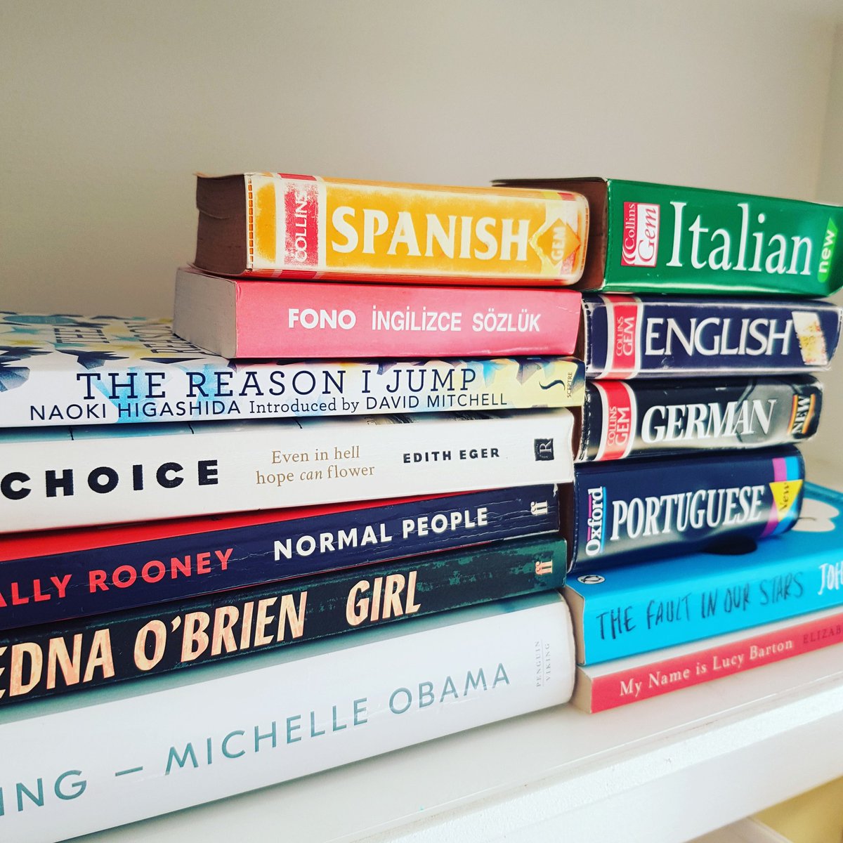 18wordscomms's tweet photo. Just some of the books we've read and used lately (for a huge multi-language project!) #WorldBookDay #shelfie https://t.co/SR4YbZwtoP