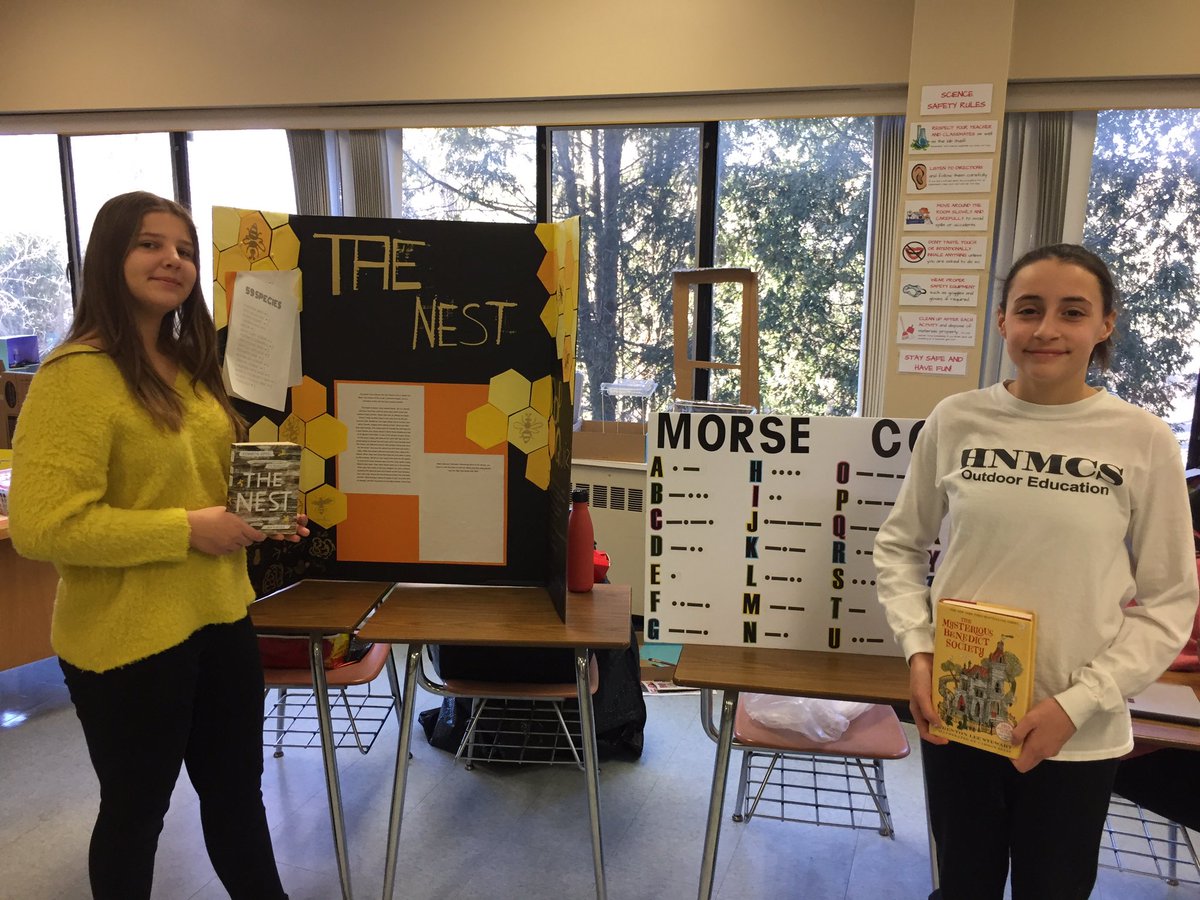 MsGuayHNMCS's tweet photo. Middle School Literacy Fair is in full swing @HNMCS Look at some of these projects from 7B Homeroom! https://t.co/7nbzSAA6Fj
