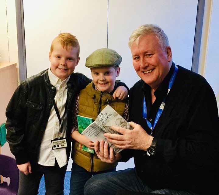 stmaryscofe's tweet photo. We’re having a wonderful day for #WorldBookDay2020. ER Reilly has been back this morning to sign copies of his books for the children! #ReadingRocks @ERReillybooks https://t.co/cducLAE8sf