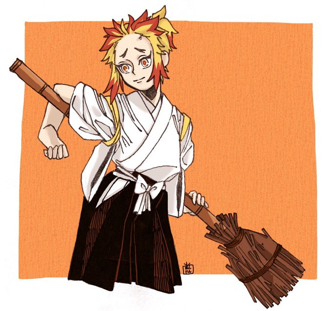 あんにんさんがTwitterに投稿した煉獄杏寿郎(鬼滅の刃)のイラスト。