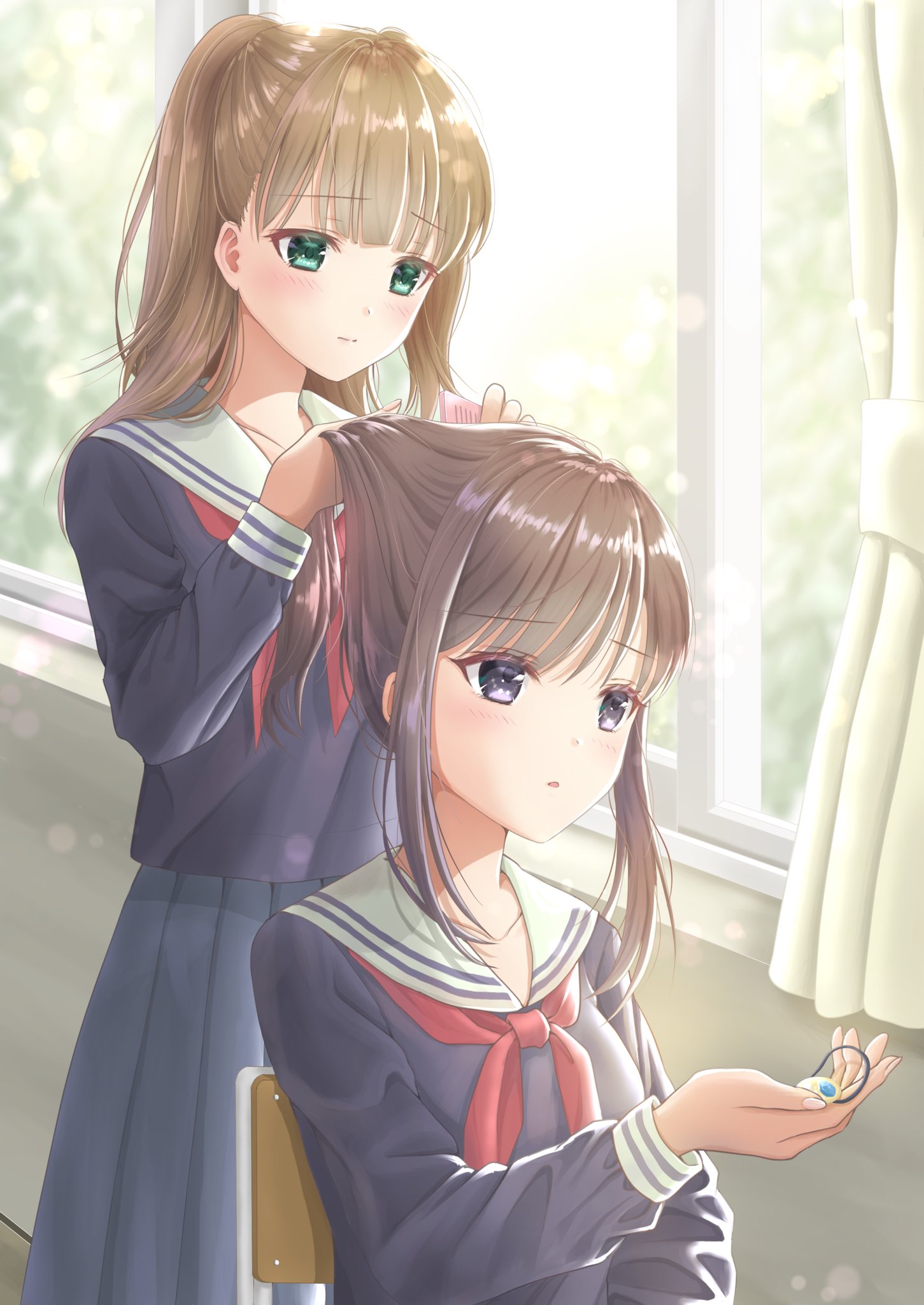 ヤマモト トモハ Vライバー始めました Flower Reni ありがとう ちゃんと百合らしさ出てるか自信なかったから 褒めてもらえて嬉しい もっと危うい感じでも良かったかな と思ったりね 髪結ぶときは相手のうなじを見下ろす感じになるし 好きな