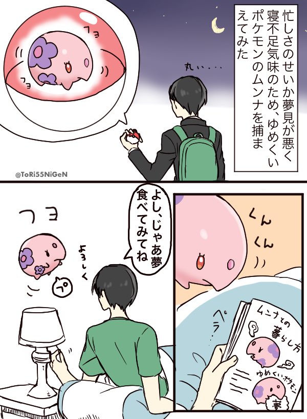 #ポケモンと生活
ムンナと悪夢を見る人 