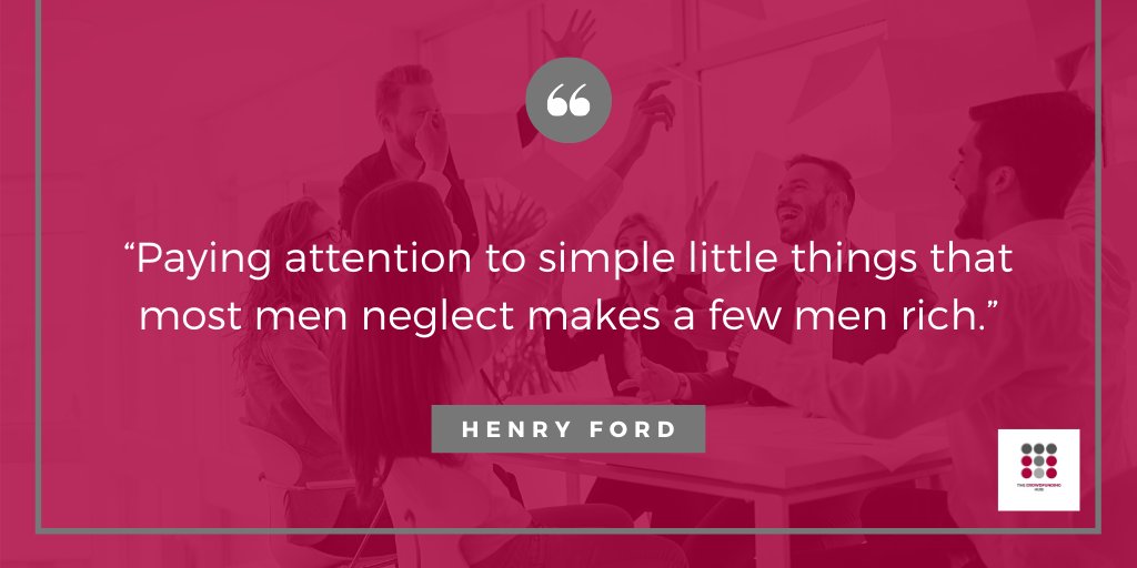 thecrowdhub's tweet photo. "Paying attention to simple little things that most men neglect makes a few men rich." - Henry Ford #TheCrowdfundingHub #CrowdfundingTips #CrowdfundingFacts #HowToCrowdfund https://t.co/HFmDhooICi