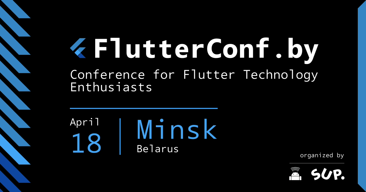FlutterConfBy's tweet image. First Belarusian conference dedicated to Flutter technology!⚡️
● Workshop
● 5 talks from speakers from Europe and Russia
● Networking with Flutter Experts and Enthusiasts
Visa-free travel to Belarus!🇧🇾
Tickets on sale!👇
flutterconf.by
#flutter #dart #foundation