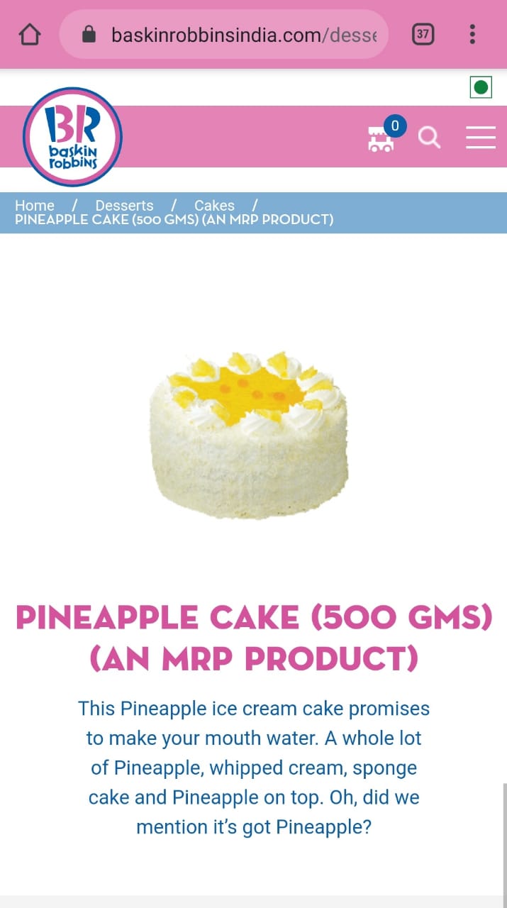 Pineapple Ice Cream Cake Baskin Robbins edu.svet.gob.gt