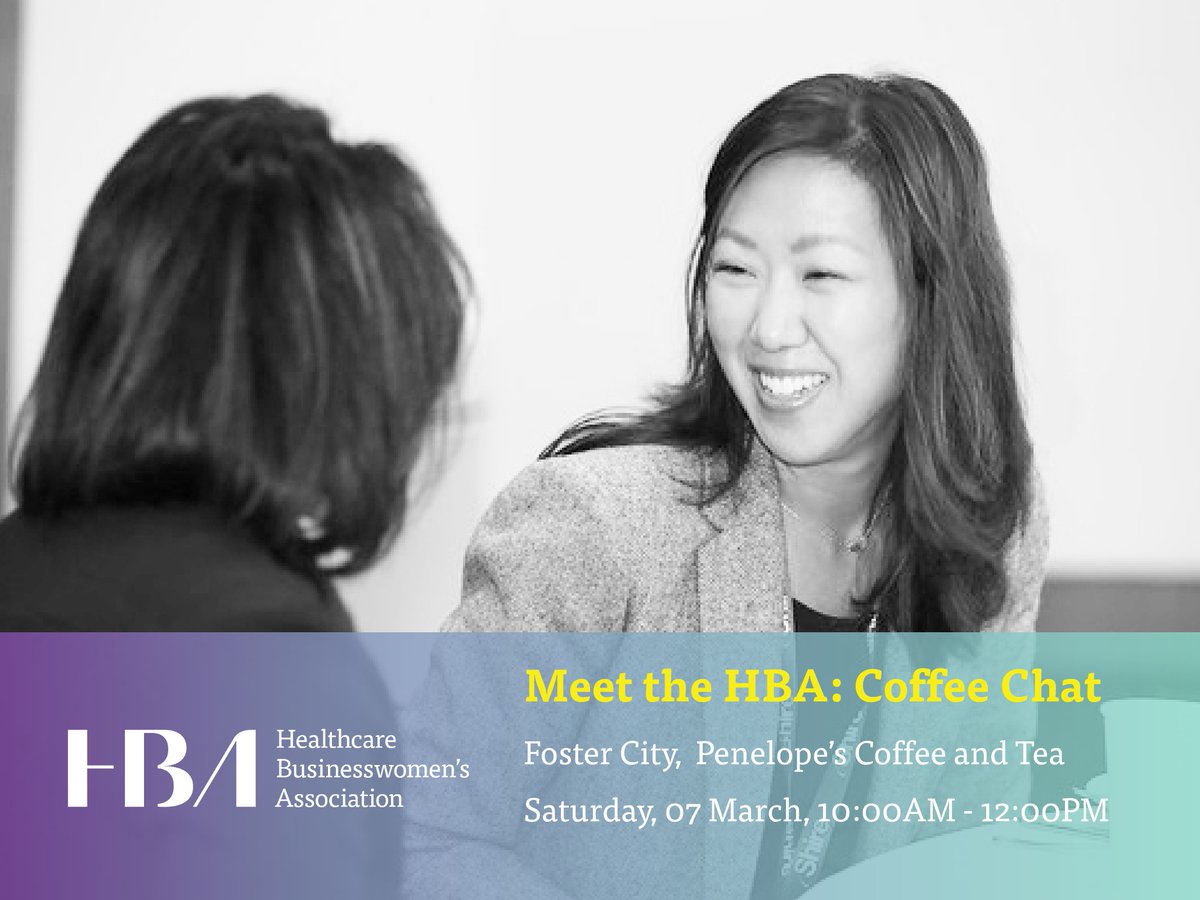 HBAPacific's tweet photo. Join #HBASF for an informal coffee chat on Saturday, Mar 7, 10-12 pm in Foster City. This is an excellent way to connect with local HBA members and make new friends. Coffee chats are free to attend and open to all. Register at https://t.co/n1kxzdRkhG
#HBAImpact https://t.co/Q76wxhU70v