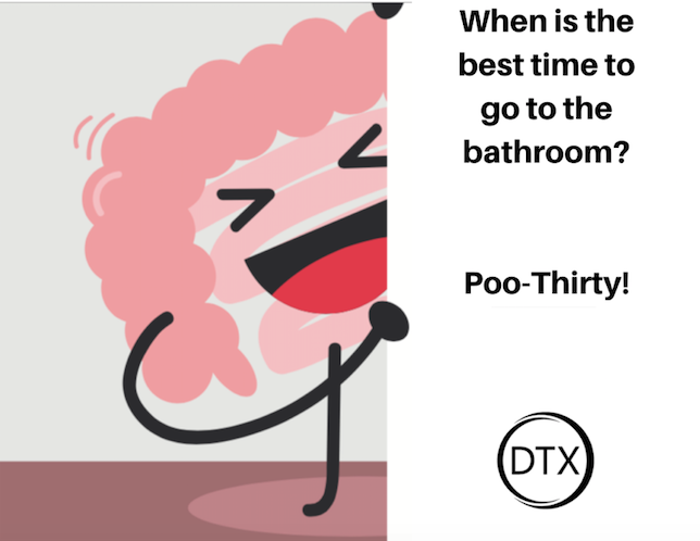 DTXNYC's tweet photo. It's always Poo-Thirty at DTX! 😂 We have opening today! Call or email now to schedule an appointment.
#colonics #colon #digestivehealth #digestion #IBS #celiac #pooppuns #puns #nyclife #colontherapy https://t.co/9mpL6UWtBU