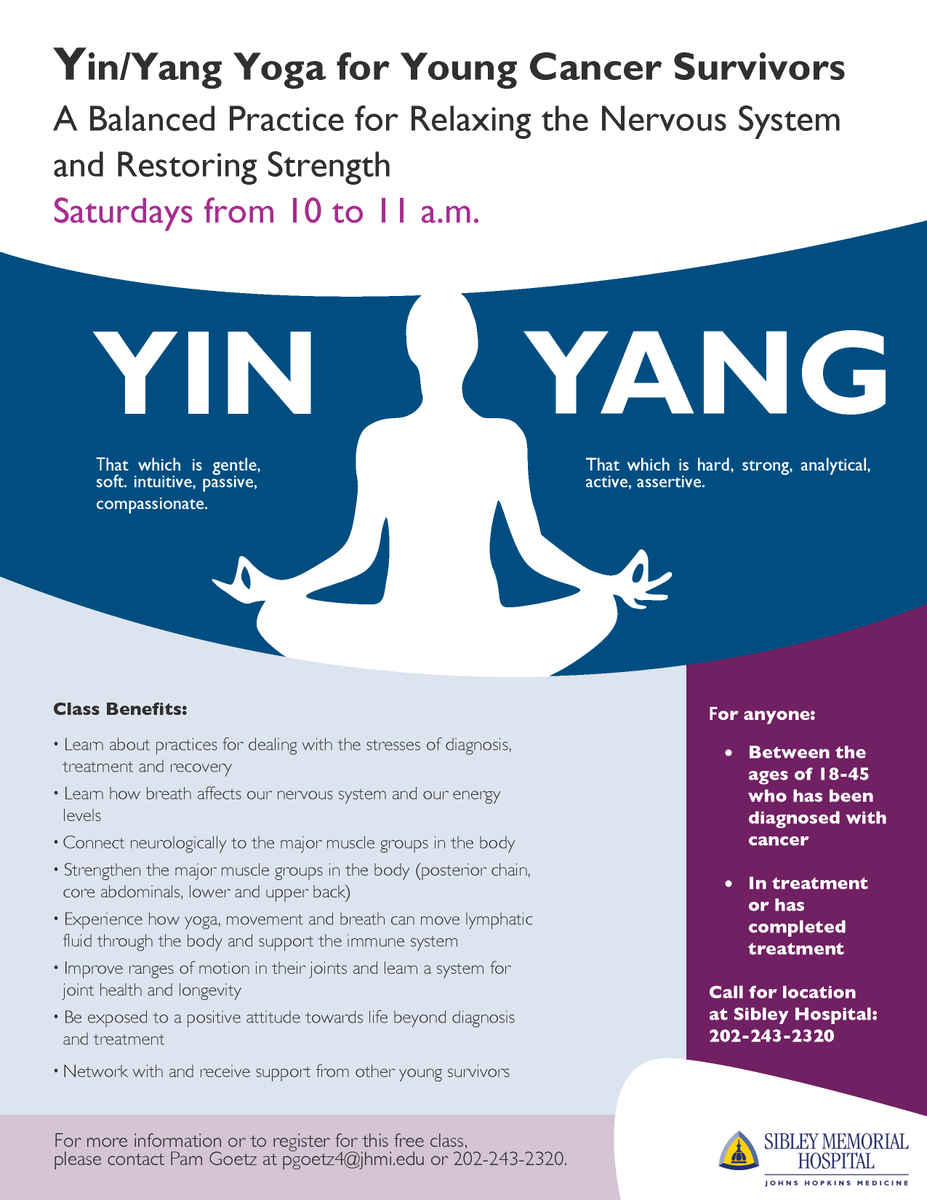 SmithCenterDC's tweet photo. Head over to @sibleyonline on Saturday mornings for Yin/Yang Yoga for young adults with cancer!
.
.
@DCYACancer
.
.
#transformcancer #yogadc #healingarts #ayacancer https://t.co/5J2XPOl4NW