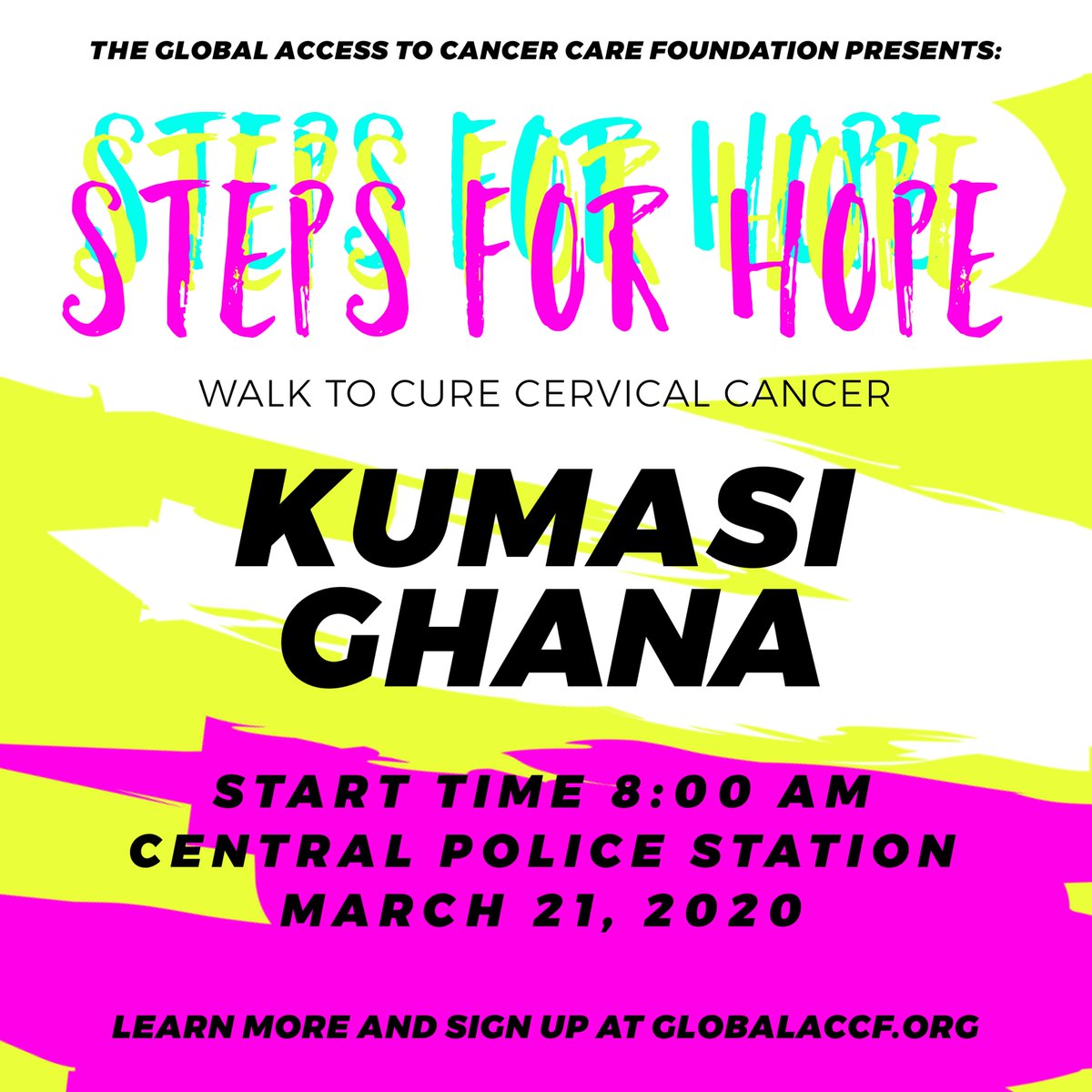 Global Access to Cancer Care Foundation (@globalaccf) on Twitter photo In 3 weeks we are taking the streets of Kumasi, Ghana for a cause greater than you can imagine. In partnership with <a href="/MayoClinic/">Mayo Clinic</a> & Komfo Anokye Hospital, we’re walking to eliminate cervical cancer globalaccf.org/steps-for-hope. #stepsforhope #cervicalcancer #cervicalcancerscreening In 3 weeks we are taking the streets of Kumasi, Ghana for a cause greater than you can imagine. In partnership with <a href="/MayoClinic/">Mayo Clinic</a> & Komfo Anokye Hospital, we’re walking to eliminate cervical cancer globalaccf.org/steps-for-hope. #stepsforhope #cervicalcancer #cervicalcancerscreening