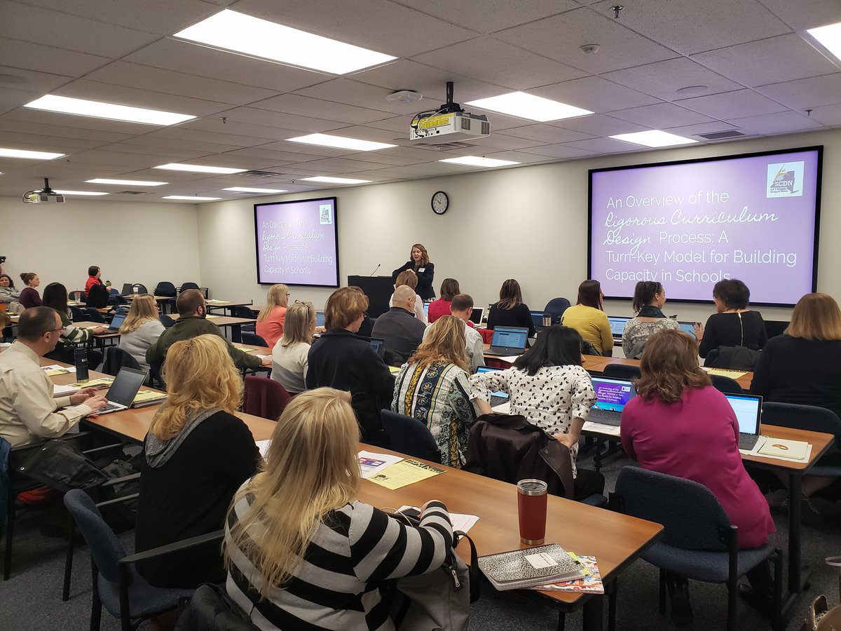 PatrickWhipple's tweet photo. Session Period 1 is starting. Here, participants are getting an overview of @AinsworthLarry Rigorous Curriculum Design. BT BOCES is at the helm. #SCDNELA #GVEPSIT https://t.co/sVL1BczI0P