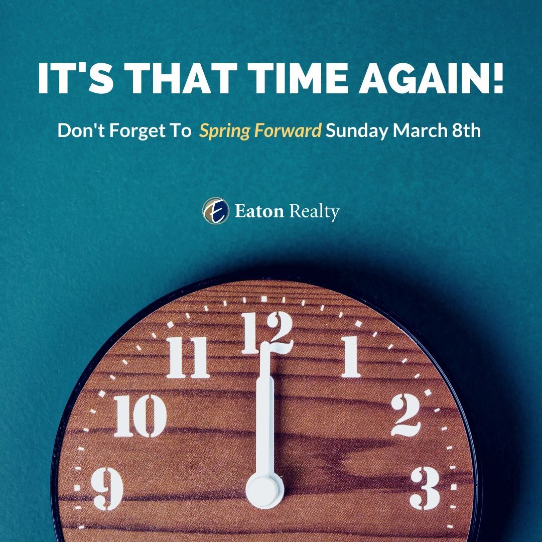 eatonrealty's tweet photo. Don't forget to change your clocks before going to bed Saturday night! https://t.co/1UhDDWJsCy