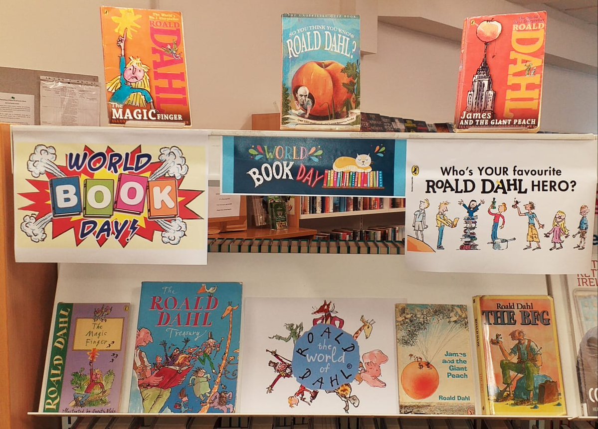 corkcolibrary's tweet photo. Celebrating #WorldBookDay in #MacroomLibrary today.
Please visit us and see our wonderful collection of books.
#TakeACloserLook #YourLibrary #LoveReading #WhatLibrariesDo https://t.co/wNPnWes2Re