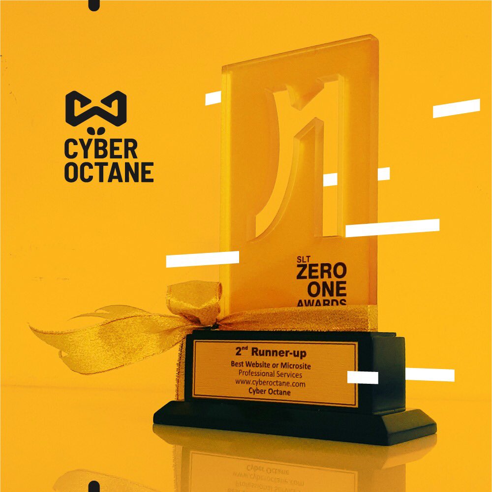 cyberoctaneHQ's tweet photo. We've been awarded as 2nd Runner- up in Professional Services Sector under Best Website or Microsite Category at the SLT Zero One Awards 2020 🏆 #slt #01awards #bestwebsiteormicrosite #professional_sector #CyberOctane #Innovation #WebDevelopment #UI #UX #DigitalSriLanka2020 https://t.co/dLljgVGWlU
