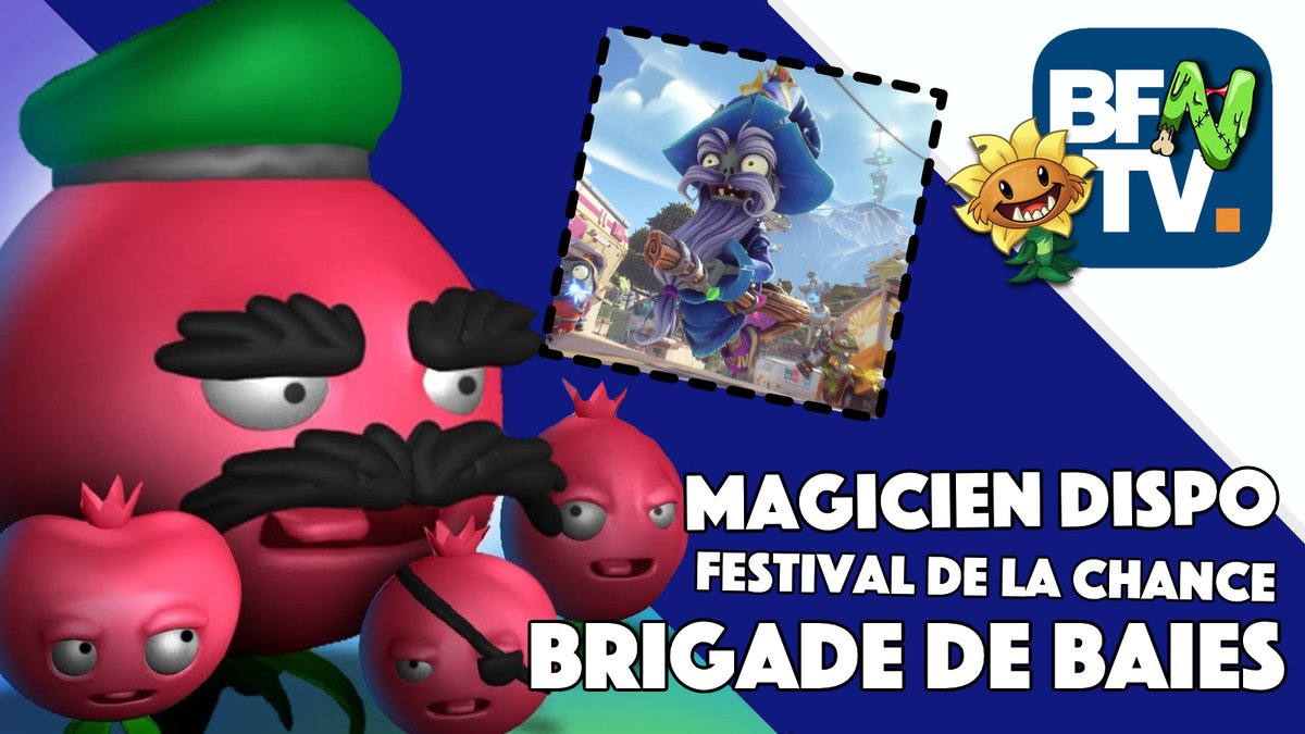 EricJSUG's tweet photo. Nouveau numéro de BFN TV les ami(e)s : au programme, l'arrivée du #ZombieMagicien mais aussi un nouveau personnage en cours de développement chez les plantes : la #BerryBrigade !
▶️ https://t.co/DV4WaiKfnS.
#PlantsVsZombiesBattleForNeighborville https://t.co/owBLCJzp4i