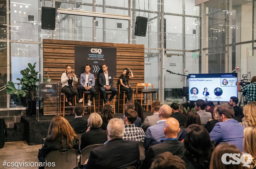 SavillsNA's tweet photo. Last week our very own @ShayBoltonCRE moderated a panel discussion featuring Lidia Yan (@nexttrucking), Patrick Morse (@HCodeMedia), and Josh Held (Chemistry Holdings Inc.) at @CSQMag's Founders Summit. Check out the photos! #WeAreSavills #Founders #CEO #csqvisionaries https://t.co/idhmYE0MbH