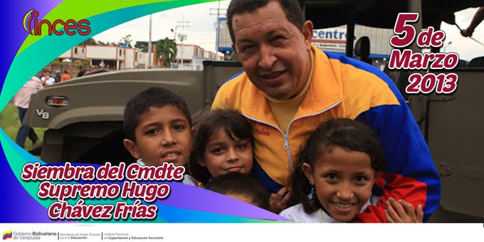 Incesmonagas's tweet photo. Hoy a 7 años de la partida física del lider eterno, Comandante Chávez vives en los ojos de los niños y niñas de la patria. https://t.co/SdLwG8RsX9