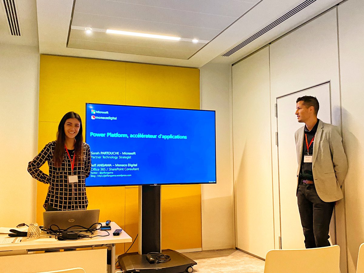 patricg's tweet photo. #SecureITDay une belle introduction au monde du #lowcode #nocode par @jeffangama et @SarahPartouche #powerplatform https://t.co/A5iDIXzBUW