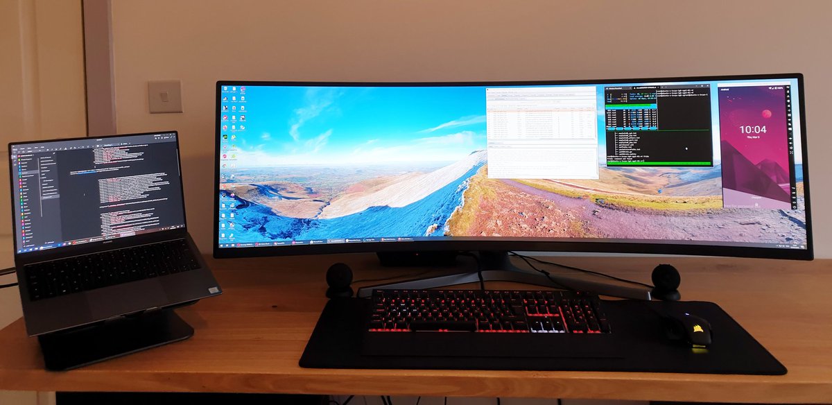 New Setup, Who dis? ... Massive thank you to everyone in the infosec world! Doesn't matter if you're 1337 or just starting, all of us are the cogs that keep the infosec machine running... allowing me to buy shiny toys like this 😂 #bugbounty #infosec #setup