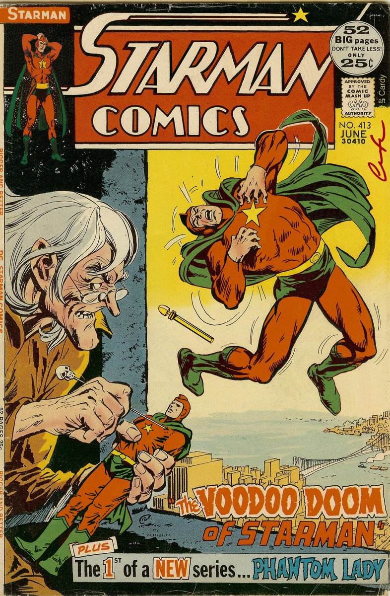 #OnThisDay in 1941 #Starman #astronomer #TedKnight debuted in #AdventureComics #61 called by FBIAgentAllen2investigate #mysteriousElectricalCharges discovers #ProfessorDavis whoCreatedHis #GravityRod rescuesHimFrom #DoctorDoog #origin not revealed4decades #GardnerFox #JackBurnley