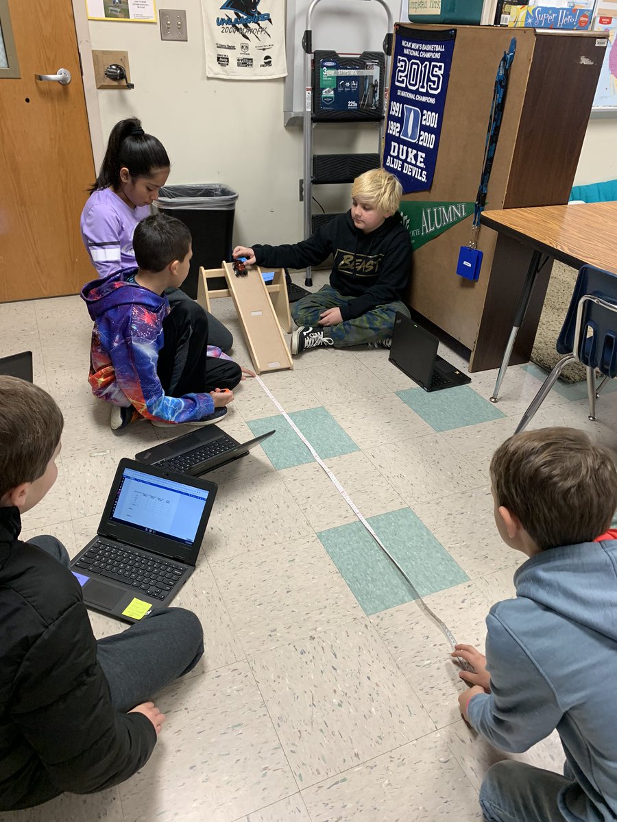 Holmes1Et's tweet photo. The force is with our 5th graders as they collect data and discover how friction effects motion and distance. @FairviewES_NC @MeltonsMagic @KellySThomas @AGHoulihan @judydteach4 @UCPS_MonroeNC https://t.co/Ru3OJm7PpU