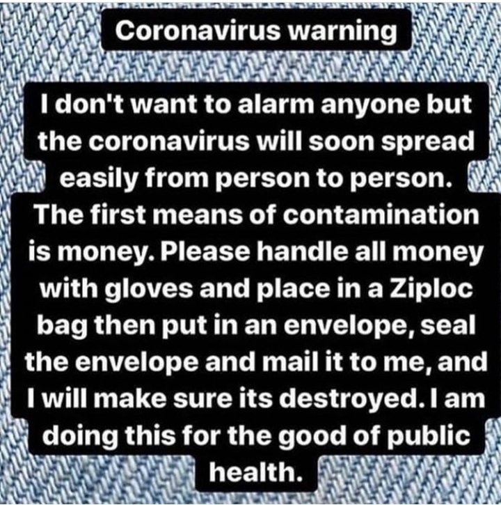 BusterYour's tweet photo. #Warning #coronvirus #CoronavirusOutbreak #BREAKING #CoronavOutbreak #KatyPerry https://t.co/CjoLaq2ZCu