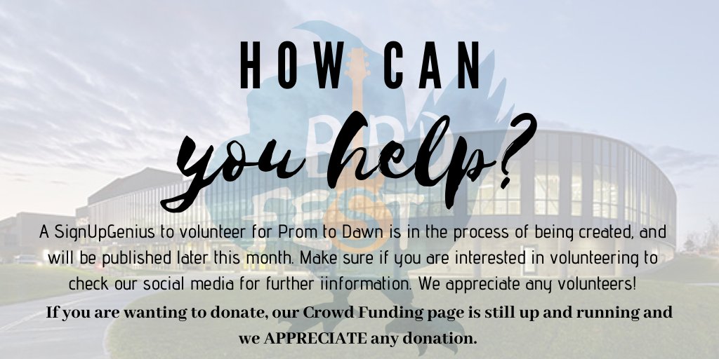 Prom to Dawn is made possible by our awesome volunteers and any donation. If you are wanting to help, make sure to check out the information below. 

<a href="/FTHighlandsHS/">Highlands High School</a> 

fundly.com/highlands-high…