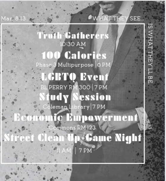 The name is Collegiate...Collegiate 💯😏! We would like to invite you all to join us for our week of events ✨🙌🏿 starting March 8th. #c100 #whattheyseeisehattheyllbe #100blackmen #4forthefuture