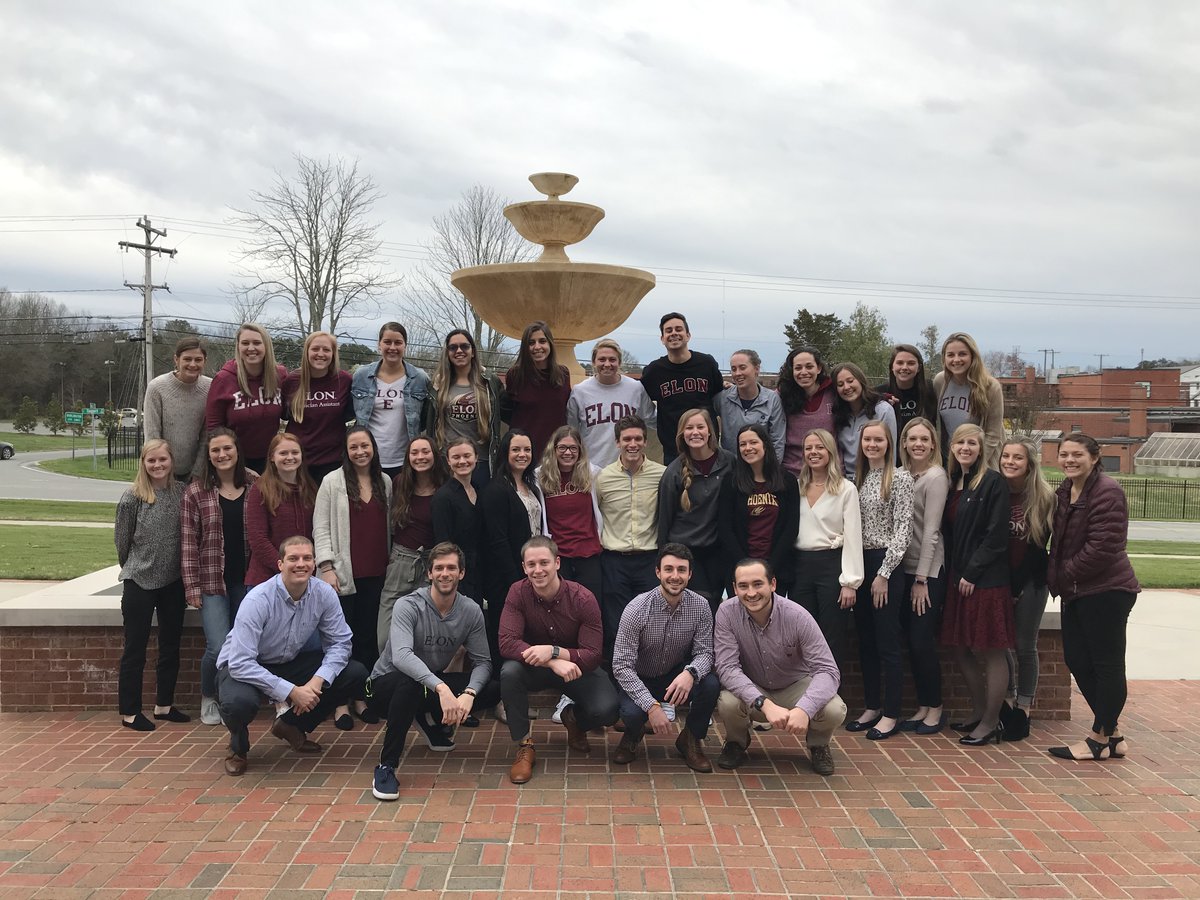 Elon_PA's tweet image. Our newest class of #PhysicianAssistant students are celebrating #ElonDay @elonuniversity!