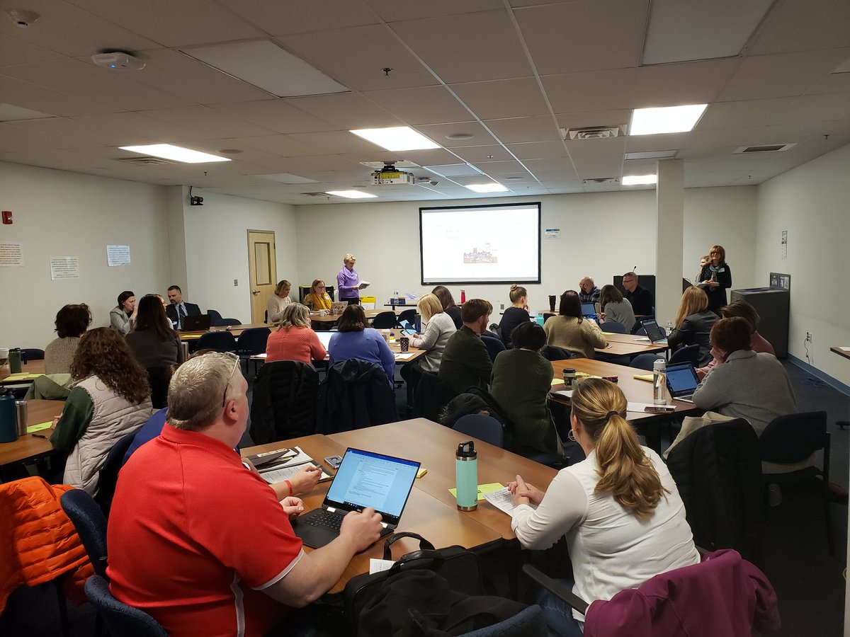 kathryndaughton's tweet photo. "Creating a Culture of Literacy", "The Changing Face of Literacy", "ELA Scaffolds for ELLS" and "An Overview of the Curriculum Design Process" at our first sessions today. #SCDNELA @OCM_BOCES_IS https://t.co/0DBTirp1Q9