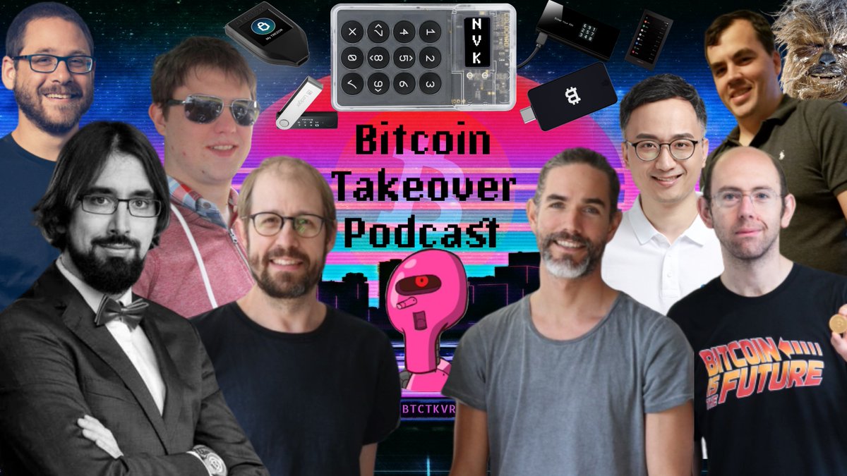 1/ I've been researching hardware wallets intensively in the past months, and season 4 of  @BTCTKVR is my Sgt. Pepper's: A collection of 10 interviews with representatives of the biggest 6 hardware wallet companies, as well as hackers & skeptics. https://bitcoin-takeover.com/category/season-4/